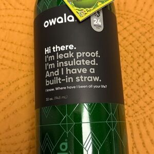 Owala Wicked Elphaba in 32oz Green Insulated Water Bottle with Built-in Straw